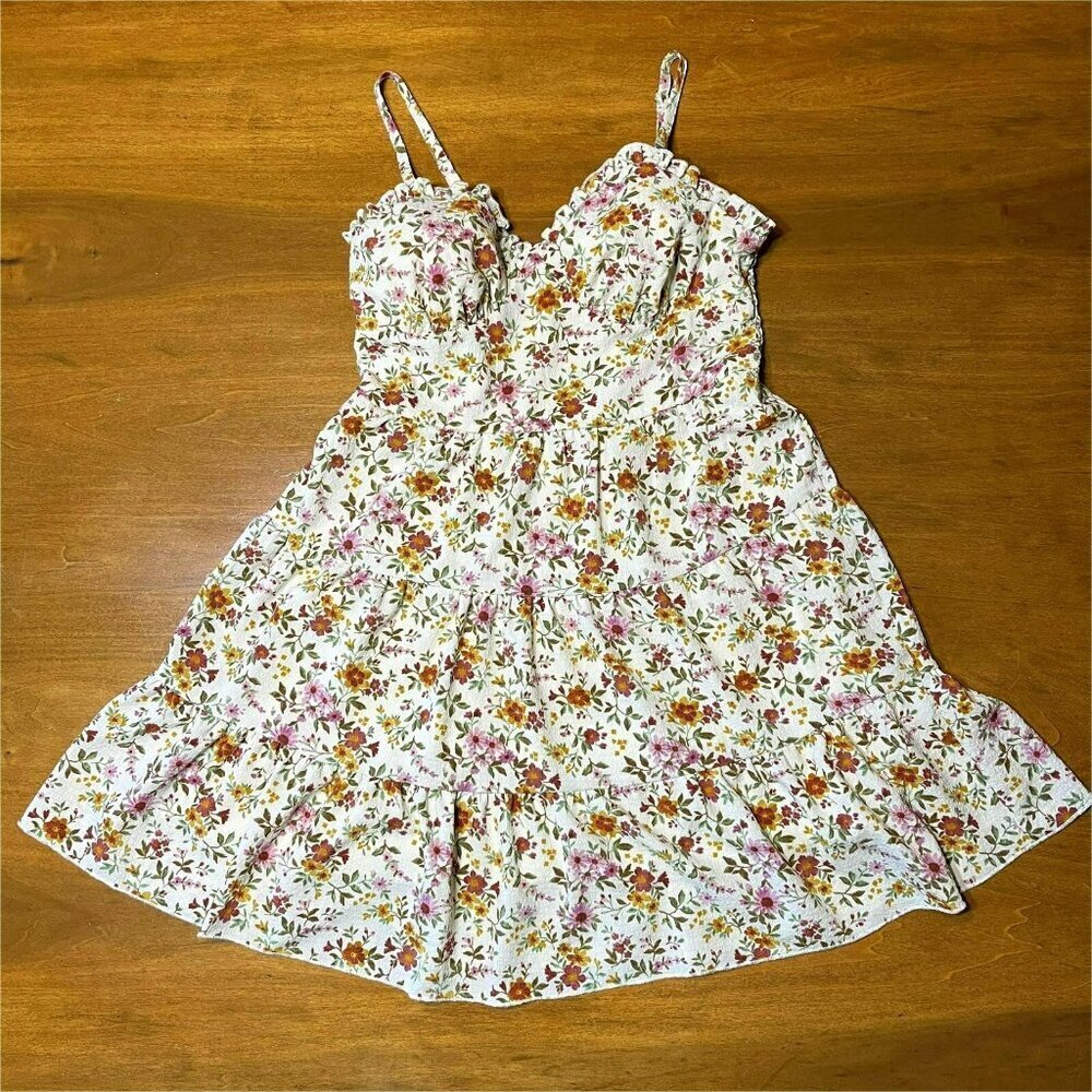 Womens Babydoll Top sz 18/20W Tiered Y2K Ditsy Floral Cottagecore Fairy Festival